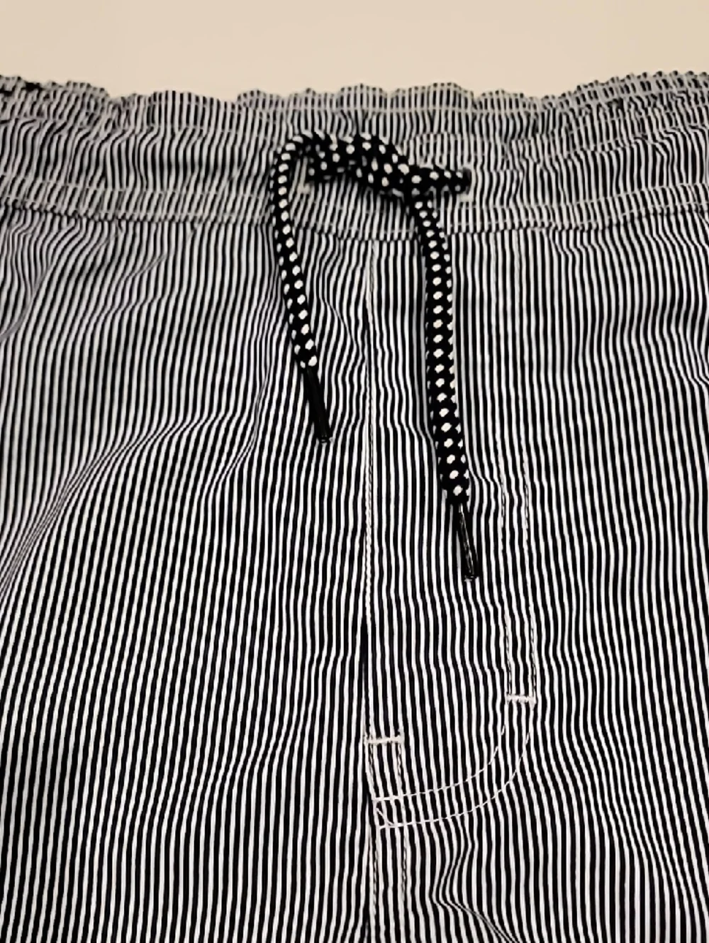 Nordstrom Pinstripe Swim Trunks Navy White XL